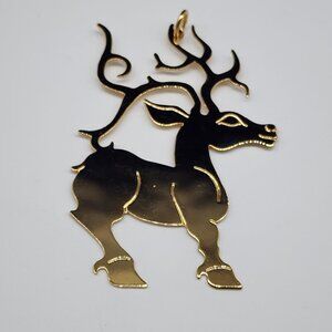 Metropolitan Museum of Arts MMA Brass Reindeer Christmas Holiday Ornament 2x3